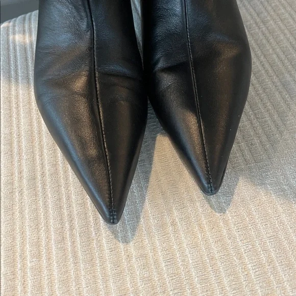 ASOS Design Cleona premium leather boot kitten heel black US 6 - Picture 4 of 9